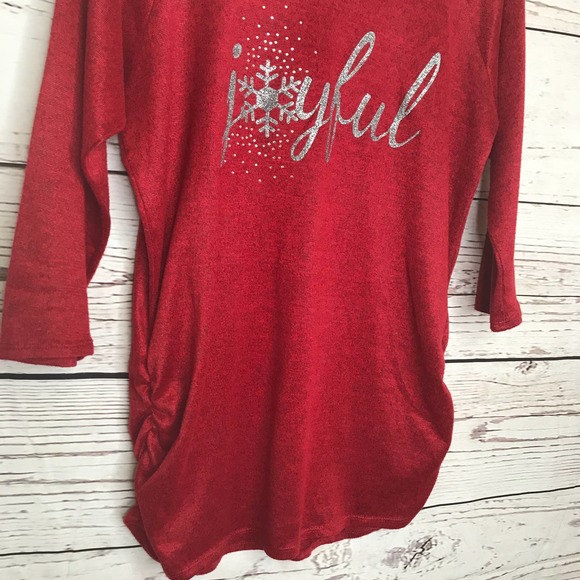 SJS Red Large Holiday Light weight Sweater - Picture 4 of 6
